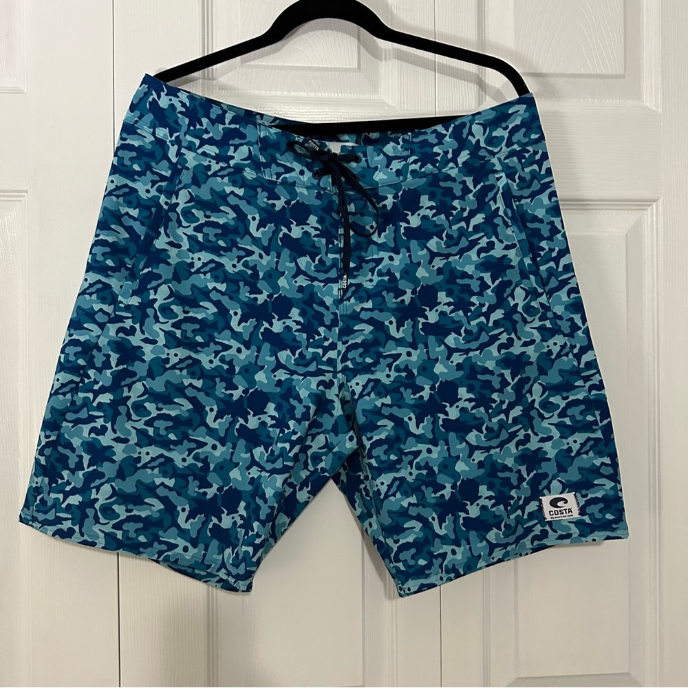 Costa Del Mar TIDES BOARDSHORT WATER CAMO PRINT Men's Size 34